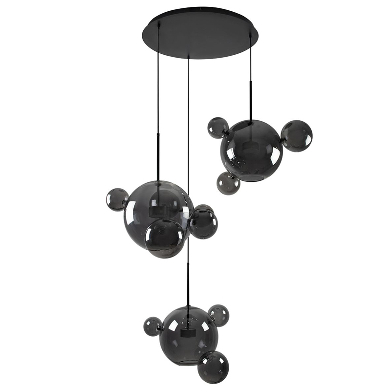 Люстра Bolle Circular Chandelier 14 BUBBLE Giopato & Coombes smoky Дымчатый (Smoke) Люстра Bolle Circular Chandelier 14 BUBBLE Giopato & Coombes smoky Дымчатый (Smoke) в Челябинске | Loft Concept