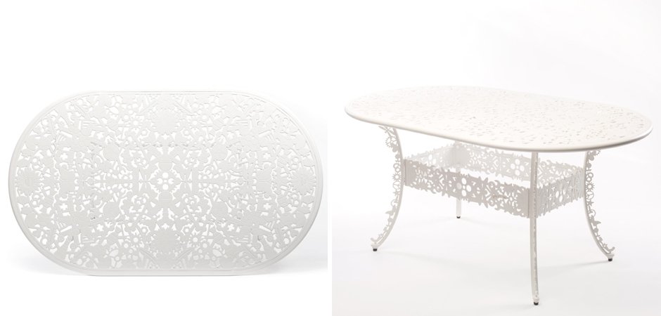 Обеденный стол Industry Collection ALUMINIUM OVAL TABLE – WHITE Обеденный стол Industry Collection ALUMINIUM OVAL TABLE – WHITE - Loft-Concept в Челябинске