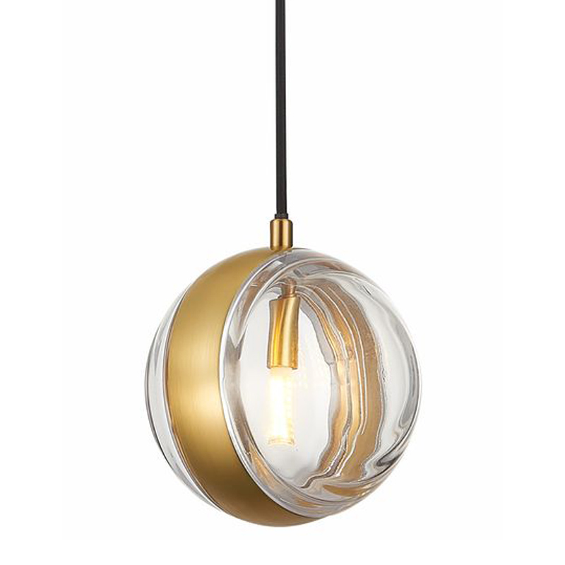 Подвесной светильник Leandra Hanging Lamp Латунь Прозрачное Стекло Подвесной светильник Leandra Hanging Lamp Латунь Прозрачное Стекло в Челябинске | Loft Concept
