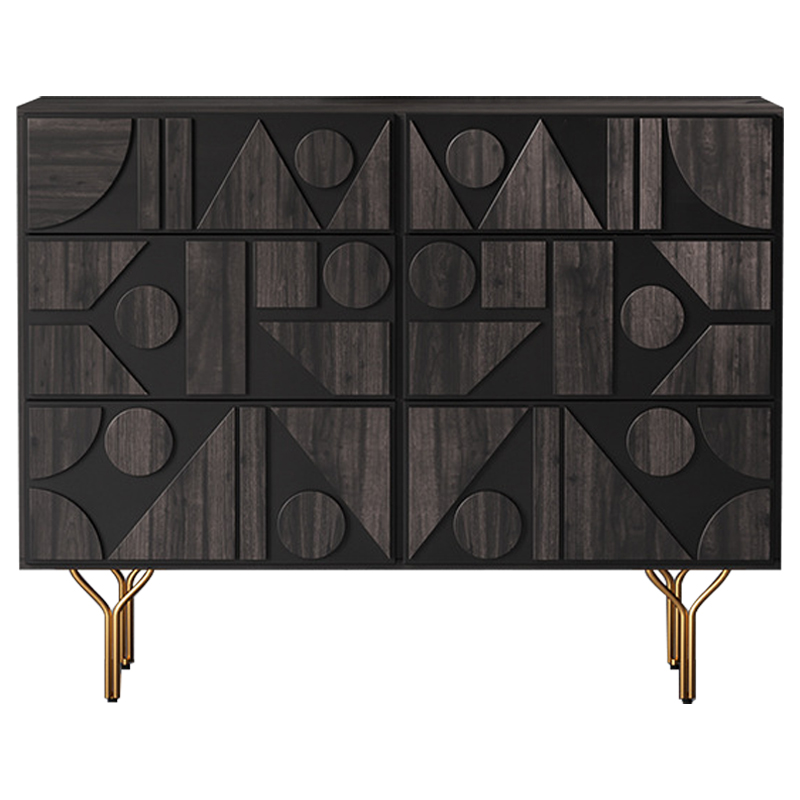 Комод Adnan Chest of Drawers Коричневый Золотой Комод Adnan Chest of Drawers Коричневый Золотой в Челябинске | Loft Concept