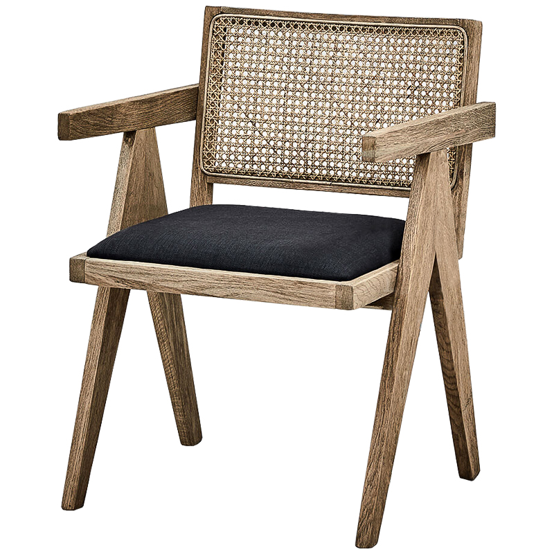 Стул Rattan Braid Stool Бежево-серый Графит Стул Rattan Braid Stool Бежево-серый Графит в Челябинске | Loft Concept