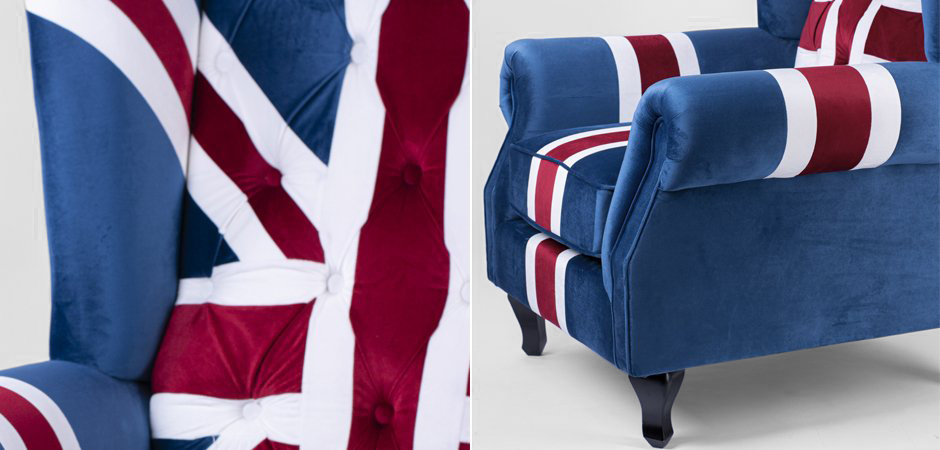 Кресло Armchair Union Jack velvet Кресло Armchair Union Jack velvet - Loft-Concept в Челябинске