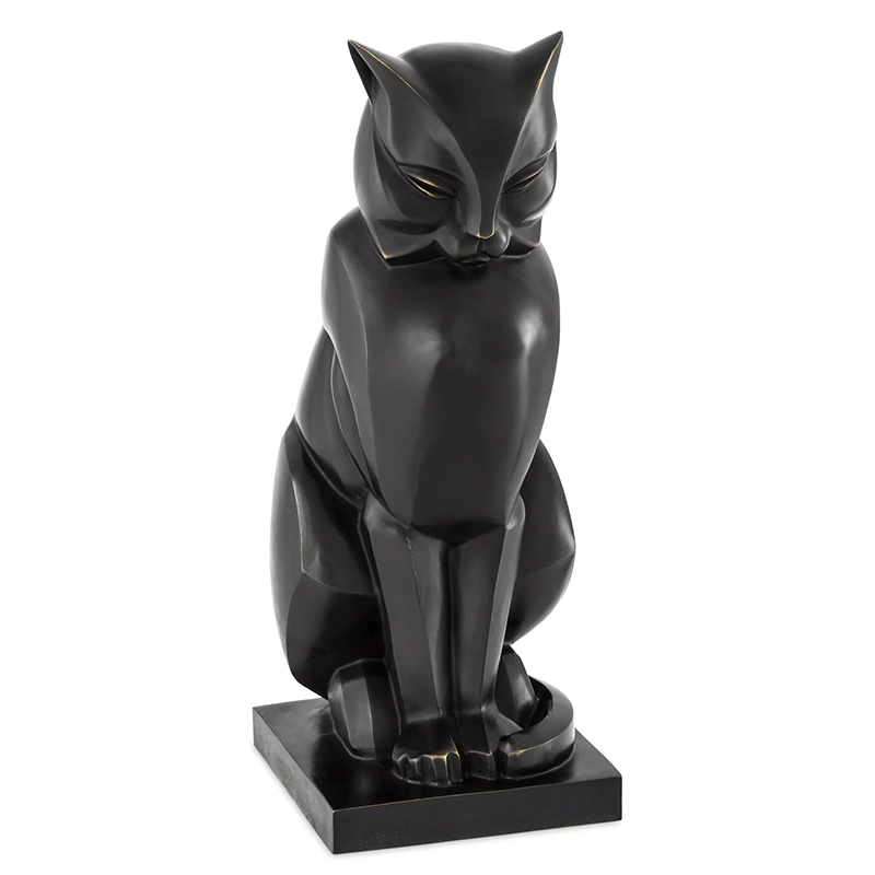 Декоративная статуэтка Eichholtz Cat Art Deco Темная бронза Декоративная статуэтка Eichholtz Cat Art Deco Темная бронза в Челябинске | Loft Concept