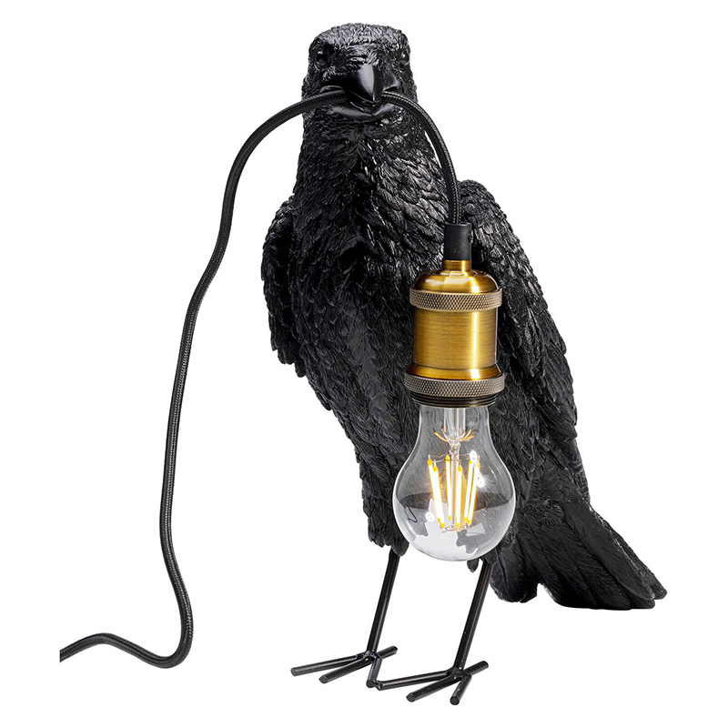 Настольная лампа Ворона Black Crow Черный Настольная лампа Ворона Black Crow Черный в Челябинске | Loft Concept