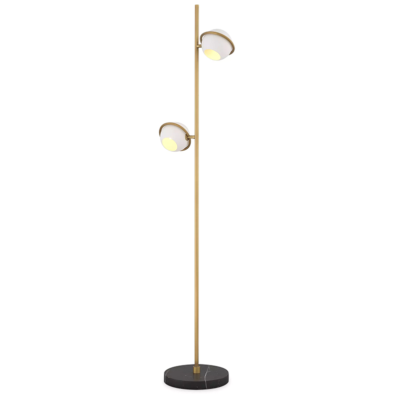 Торшер Eichholtz Floor Lamp Aprillia Золотой Белый Черный Мрамор Nero Торшер Eichholtz Floor Lamp Aprillia Золотой Белый Черный Мрамор Nero в Челябинске | Loft Concept