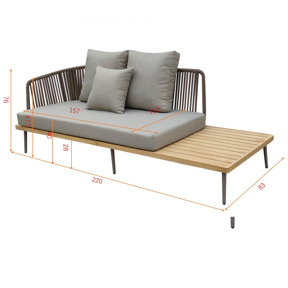 Диван трехместный уличный Street Comfort серый Диван трехместный уличный Street Comfort серый в Челябинске