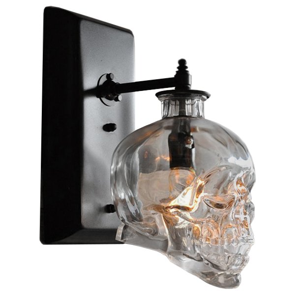 Бра Череп Glass Skull Черный матовый Бра Череп Glass Skull Черный матовый в Челябинске | Loft Concept
