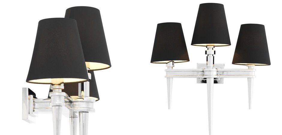 Бра Wall Lamp Waterloo Triple Nickel Бра Wall Lamp Waterloo Triple Nickel - Loft-Concept в Челябинске