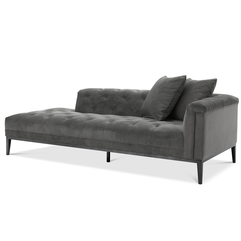 Кушетка Eichholtz Lounge Sofa Cesare Right grey Серый Темная бронза Кушетка Eichholtz Lounge Sofa Cesare Right grey Серый Темная бронза в Челябинске | Loft Concept