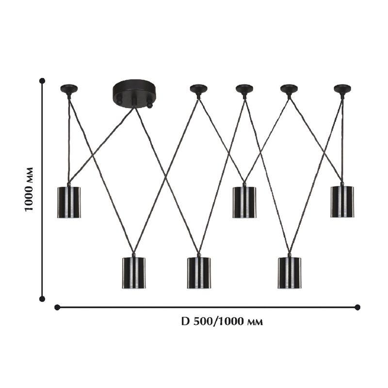 Черная каскадная люстра Wireflow Suspension Черная каскадная люстра Wireflow Suspension в Челябинске