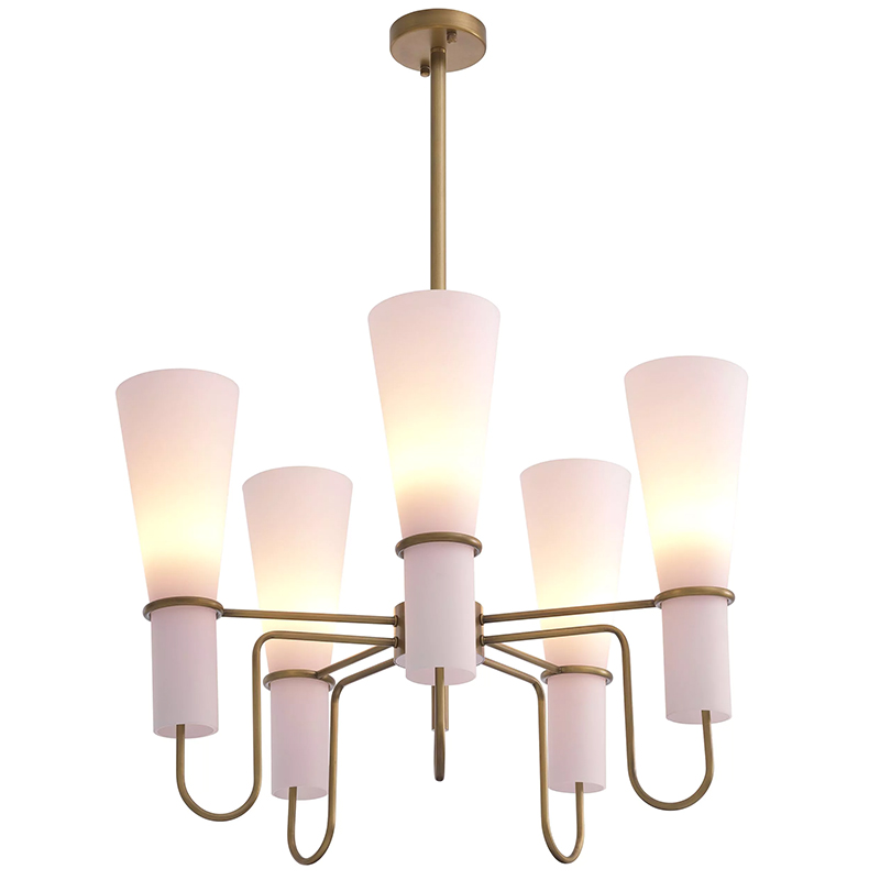 Люстра Eichholtz Chandelier Sketch Латунь Белый Люстра Eichholtz Chandelier Sketch Латунь Белый в Челябинске | Loft Concept