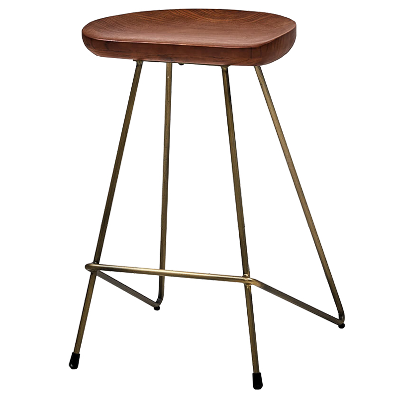 Барный стул Foester Wood Stool Бронза Коричневый Барный стул Foester Wood Stool Бронза Коричневый в Челябинске | Loft Concept