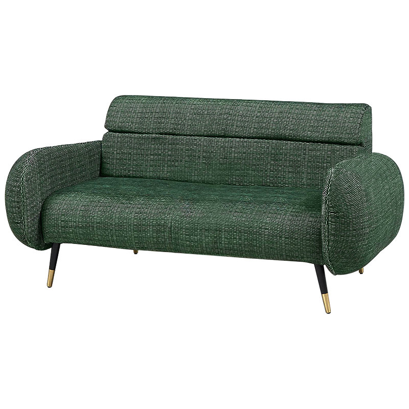 Диван Hebert Sofa Green M Зеленый Зеленый Черный Латунь Диван Hebert Sofa Green M Зеленый Зеленый Черный Латунь в Челябинске | Loft Concept