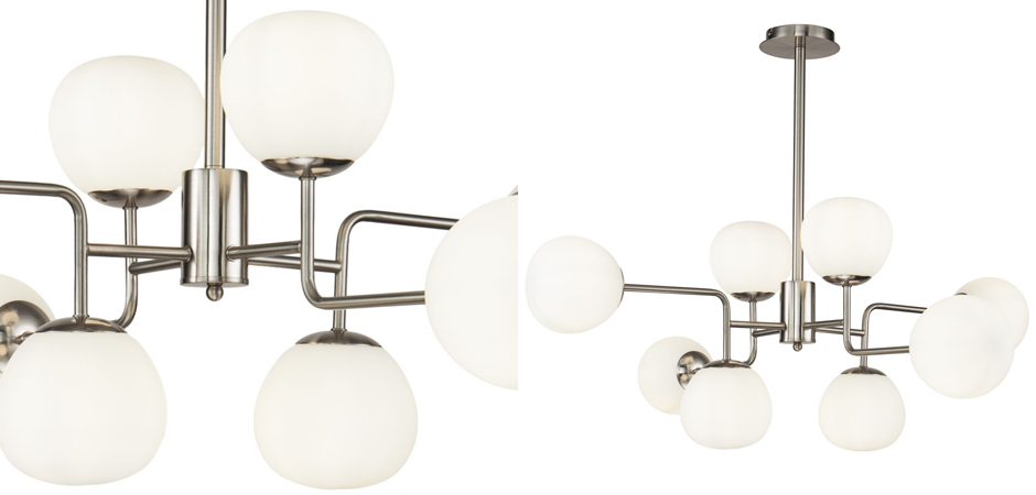Люстра Tiepolo Ball Chandelier Nickel 8 Люстра Tiepolo Ball Chandelier Nickel 8 - Loft-Concept в Челябинске