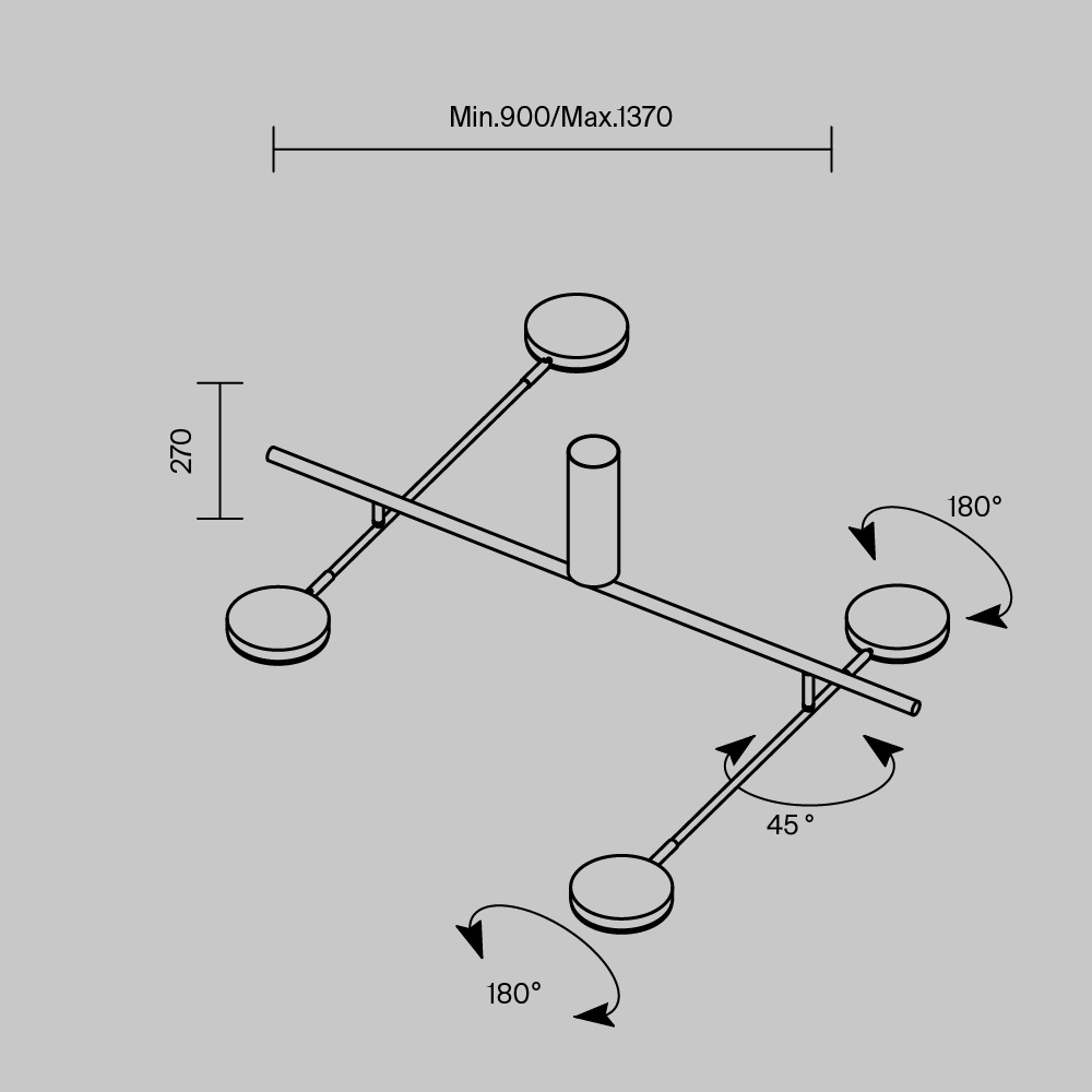 Потолочный светильник Fad 3000К 26Вт в Челябинске