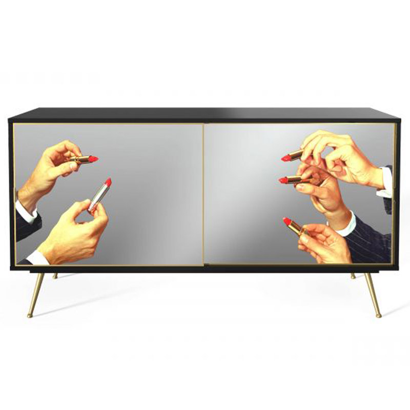 Комод Seletti Cabinet Sliding Door Lipsticks Мульти Черный Золотой Шампань Комод Seletti Cabinet Sliding Door Lipsticks Мульти Черный Золотой Шампань в Челябинске | Loft Concept