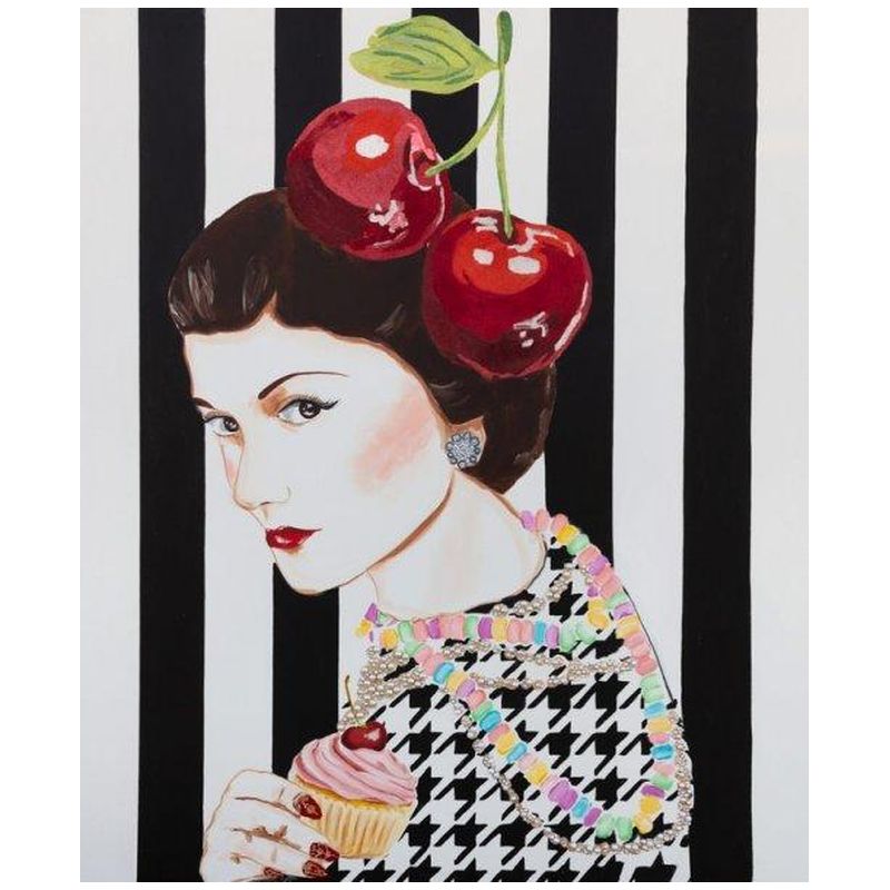 Картина Coco Chanel with Cherry Headdress Мульти Картина Coco Chanel with Cherry Headdress Мульти в Челябинске | Loft Concept