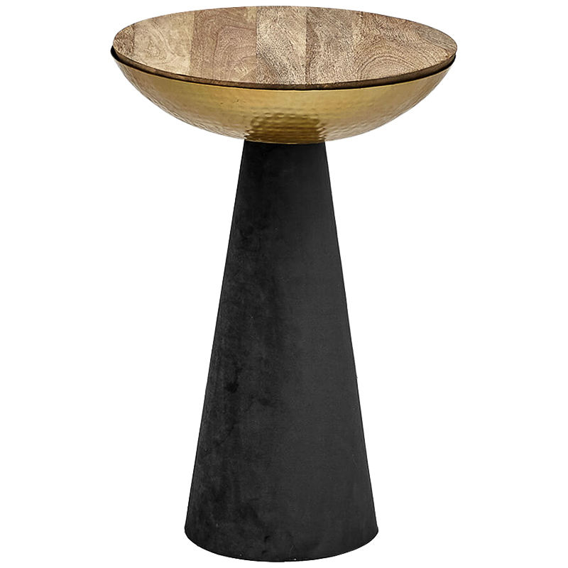 Приставной стол Roiberd side table Глянцевое золото Черный Древесина Приставной стол Roiberd side table Глянцевое золото Черный Древесина в Челябинске | Loft Concept