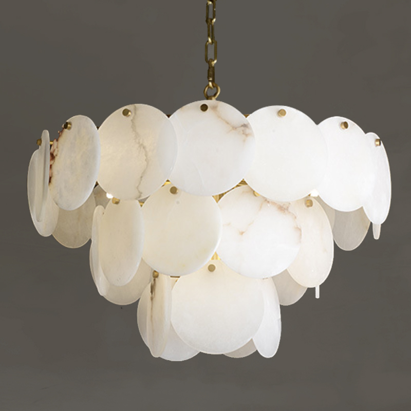 Люстра Letizia Marble Three Tiered Chandelier Латунь Белый Мрамор Bianco Люстра Letizia Marble Three Tiered Chandelier Латунь Белый Мрамор Bianco в Челябинске | Loft Concept