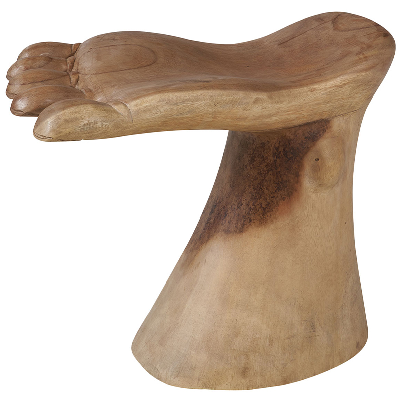 Деревянный приставной стол в виде ноги Wooden Foot Side Table Коричневый Древесина Деревянный приставной стол в виде ноги Wooden Foot Side Table Коричневый Древесина в Челябинске | Loft Concept