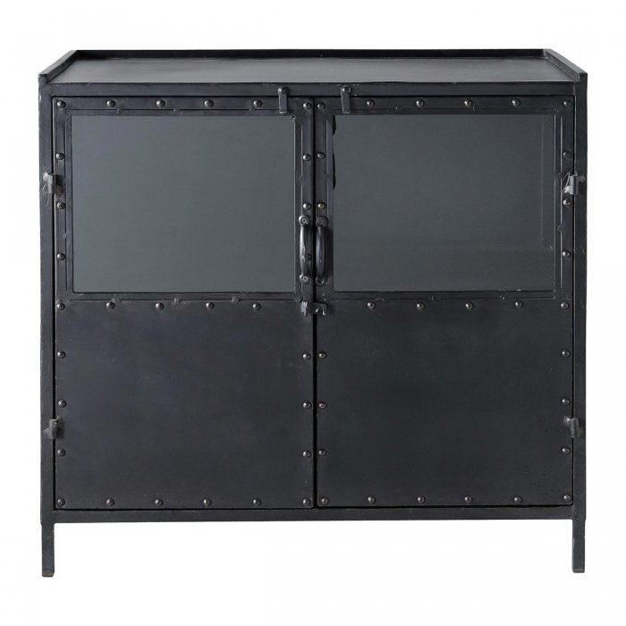 Буфет металлический в стиле Лофт Industrial Vitre Small Buffet Черный Буфет металлический в стиле Лофт Industrial Vitre Small Buffet Черный в Челябинске | Loft Concept