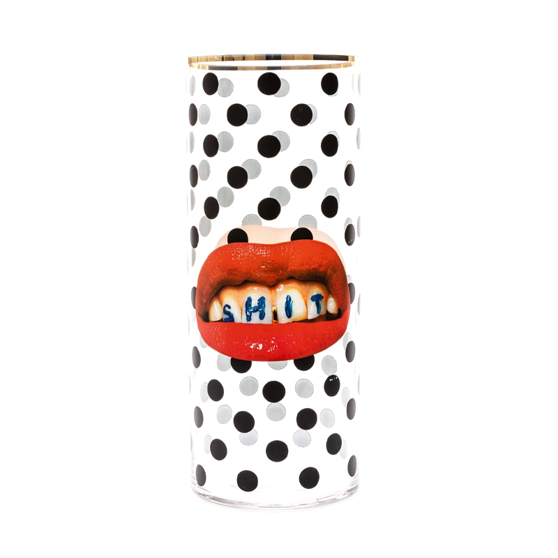 Ваза Seletti Shit Pois Big Прозрачный Золотой Черный Красный Ваза Seletti Shit Pois Big Прозрачный Золотой Черный Красный в Челябинске | Loft Concept