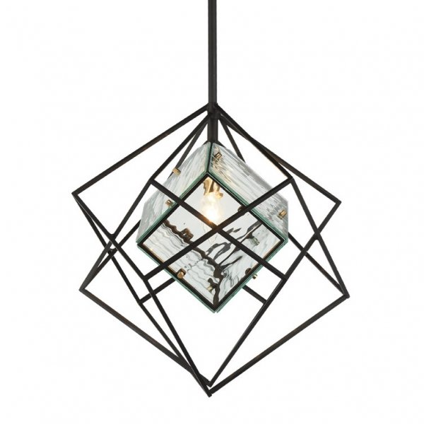 Люстра Glass Cub Pendant 40 Черный Люстра Glass Cub Pendant 40 Черный в Челябинске | Loft Concept