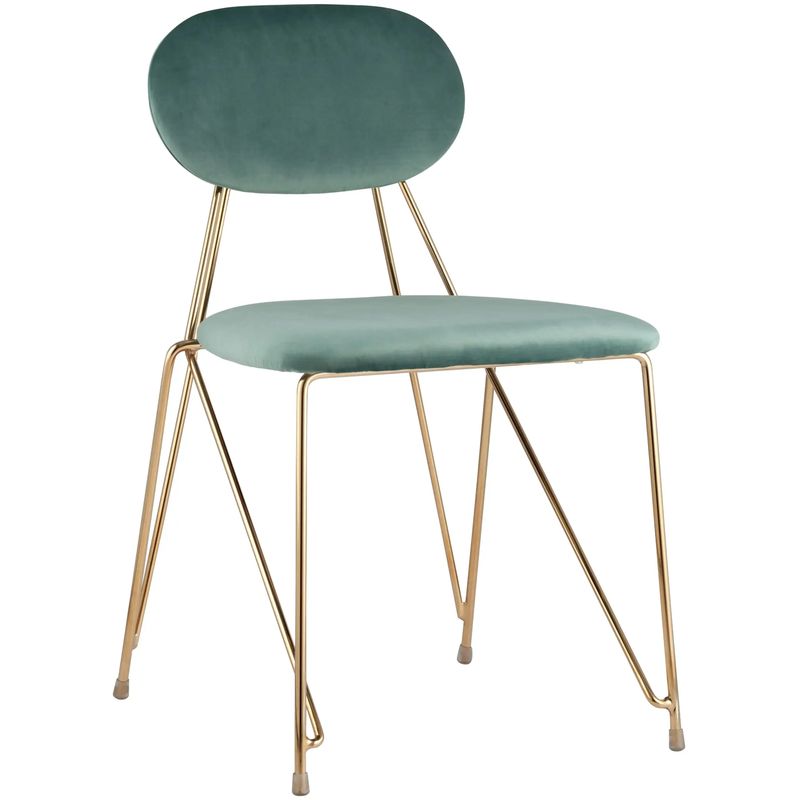 Стул Alice Chair Велюр Мятный цвет Мятный Золотой Стул Alice Chair Велюр Мятный цвет Мятный Золотой в Челябинске | Loft Concept