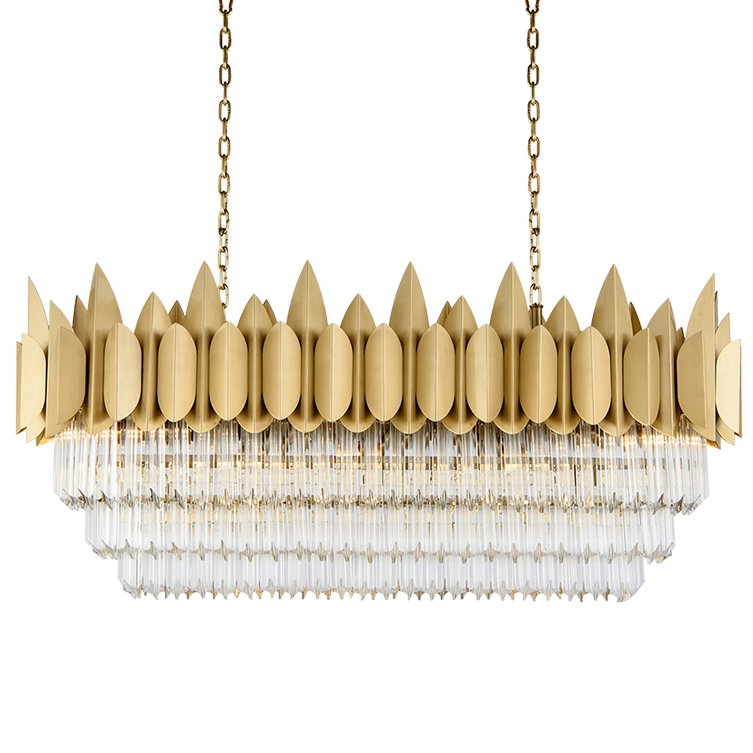 Подвесной светильник KEBO KING CHANDELIER Rectangle Латунь Прозрачное Стекло Подвесной светильник KEBO KING CHANDELIER Rectangle Латунь Прозрачное Стекло в Челябинске | Loft Concept