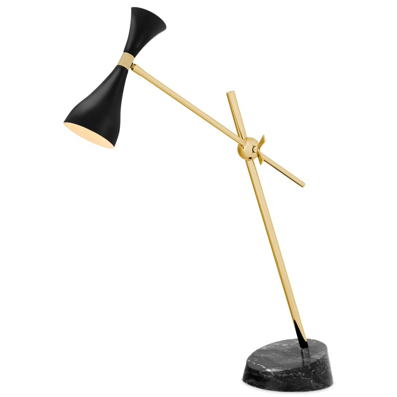 Настольная лампа Eichholtz Desk Lamp Cordero xl Черный Латунь Черный Мрамор Nero Настольная лампа Eichholtz Desk Lamp Cordero xl Черный Латунь Черный Мрамор Nero в Челябинске | Loft Concept