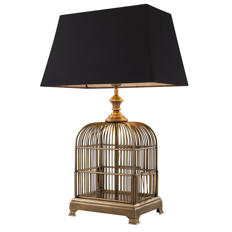 Настольная лампа Eichholtz Table Lamp Senator Винтажная латунь Черный Настольная лампа Eichholtz Table Lamp Senator Винтажная латунь Черный в Челябинске | Loft Concept