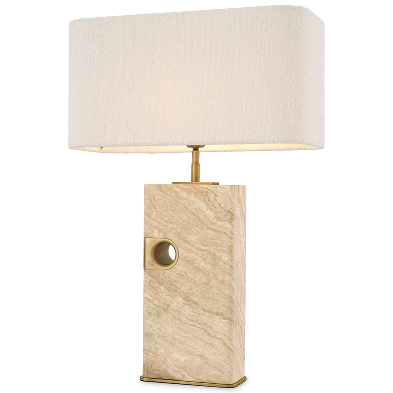 Настольная лампа Eichholtz Table Lamp Sebago Бежевый Латунь Белый Настольная лампа Eichholtz Table Lamp Sebago Бежевый Латунь Белый в Челябинске | Loft Concept