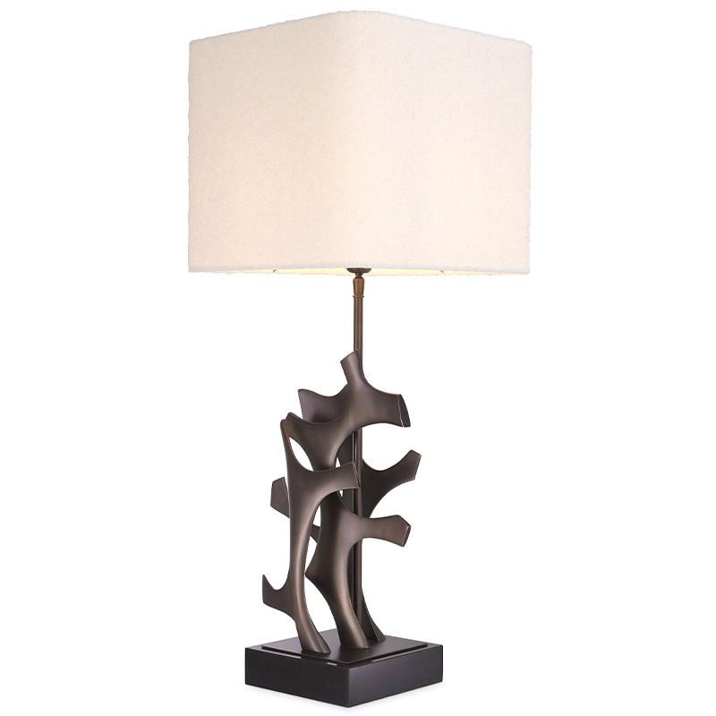Настольная лампа Eichholtz Table Lamp Agape Темная бронза Белый Настольная лампа Eichholtz Table Lamp Agape Темная бронза Белый в Челябинске | Loft Concept