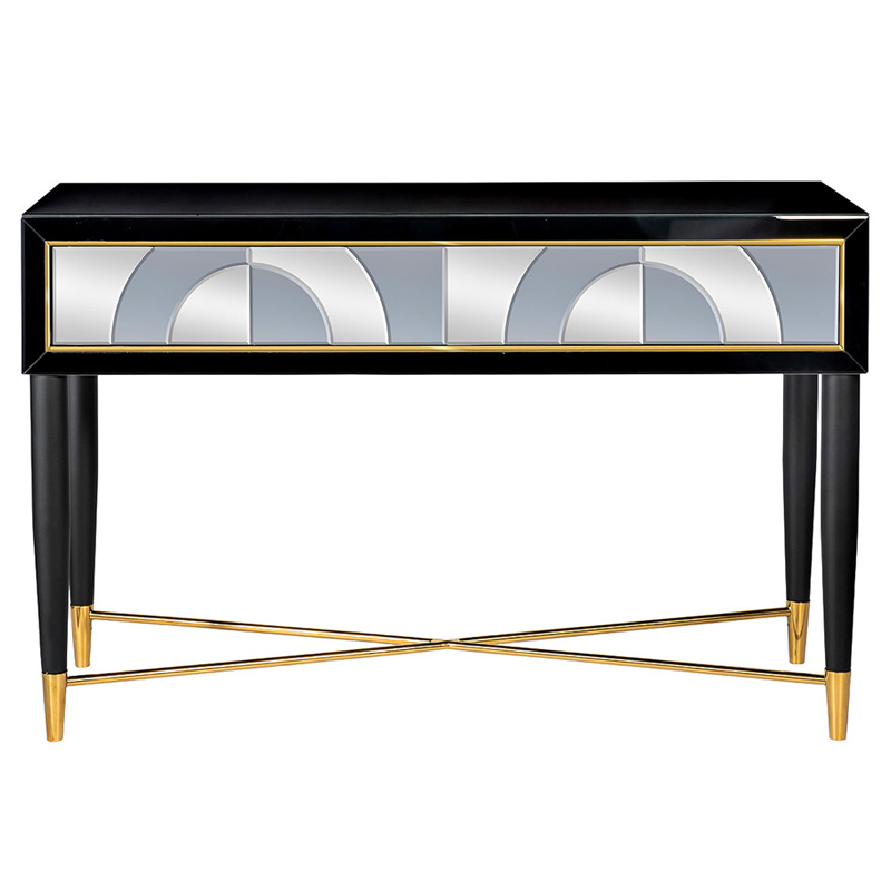 Консоль Camila Mirror Boxes Console Зеркало Золотой Черный Консоль Camila Mirror Boxes Console Зеркало Золотой Черный в Челябинске | Loft Concept