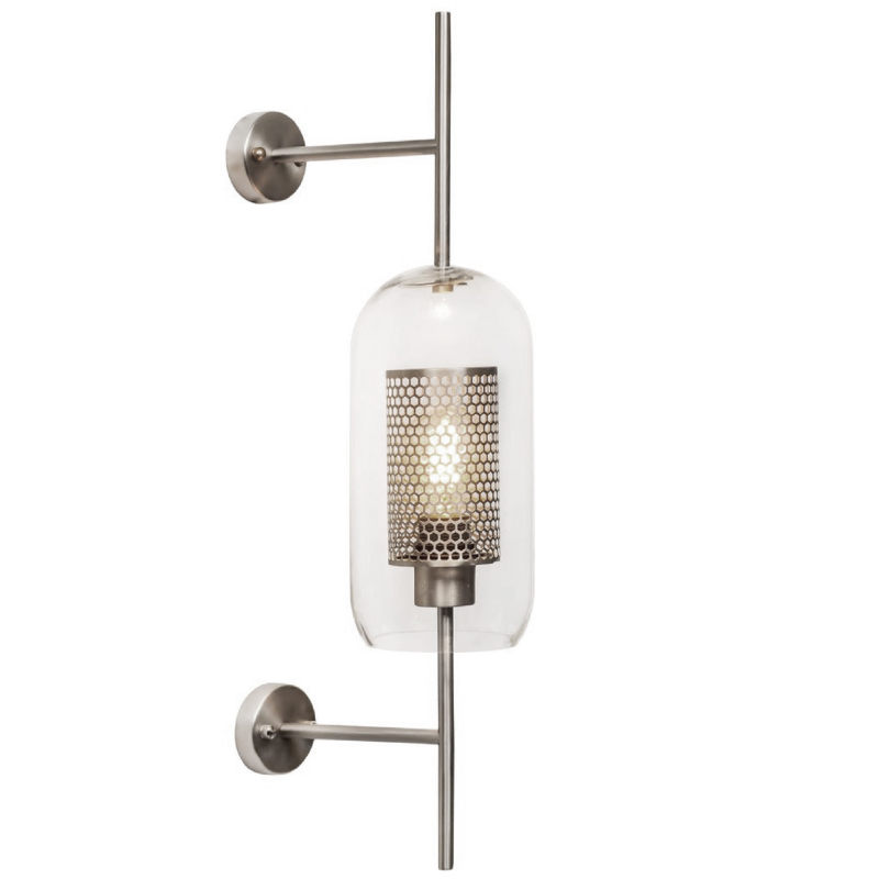 Бра Perforation Wall Lamp Nickel 67 Никель Прозрачное Стекло Бра Perforation Wall Lamp Nickel 67 Никель Прозрачное Стекло в Челябинске | Loft Concept