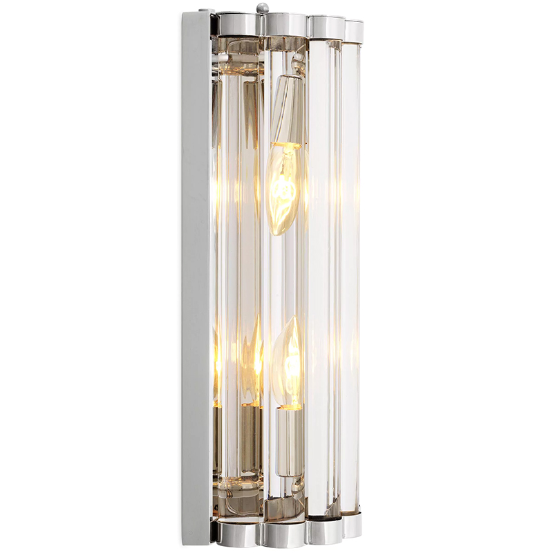 Бра Eichholtz Wall Lamp Amalfi S Nickel Прозрачное Стекло Никель Бра Eichholtz Wall Lamp Amalfi S Nickel Прозрачное Стекло Никель в Челябинске | Loft Concept