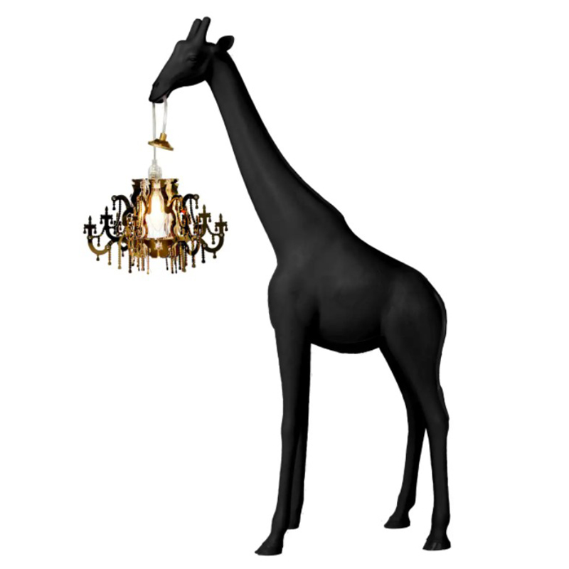 Настольная лампа черный жираф Black Giraffe Table Lamp Черный Настольная лампа черный жираф Black Giraffe Table Lamp Черный в Челябинске | Loft Concept