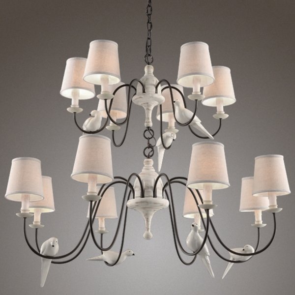 Люстра Norman Bird Large Chandelier ivory ( слоновая кость ) Люстра Norman Bird Large Chandelier ivory ( слоновая кость ) в Челябинске | Loft Concept