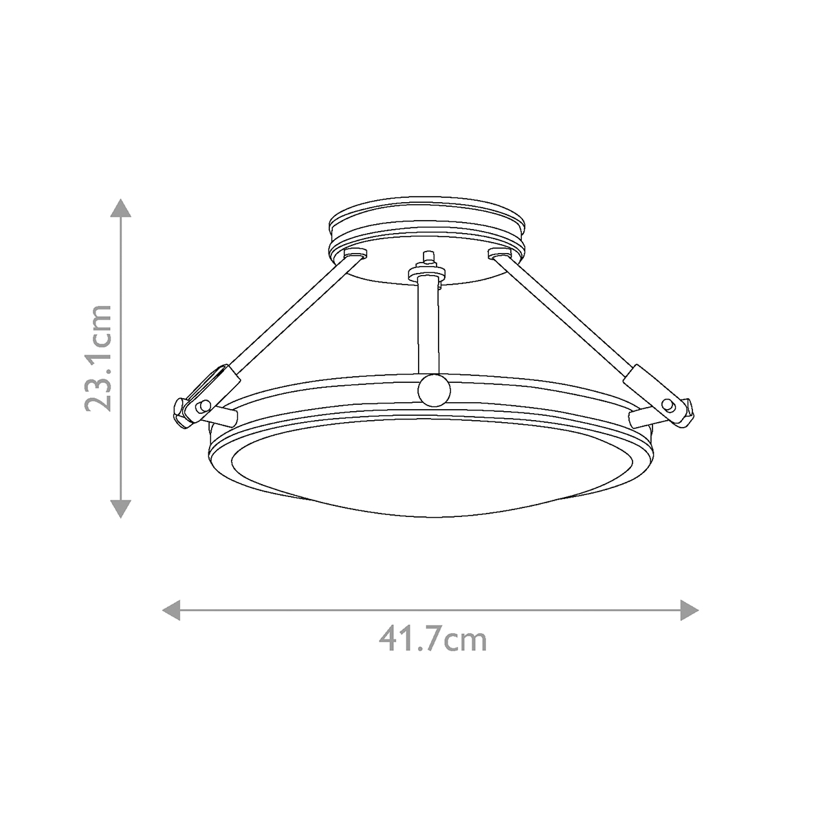 Потолочный светильник цвета латунь с плоским круглым плафоном Hinkley в Челябинске