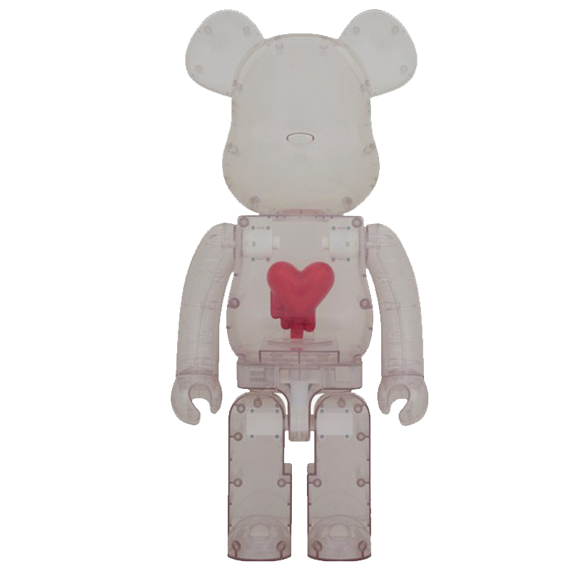 Статуэтка Bearbrick Red Heart Прозрачный (Transparent) Красный Статуэтка Bearbrick Red Heart Прозрачный (Transparent) Красный в Челябинске | Loft Concept