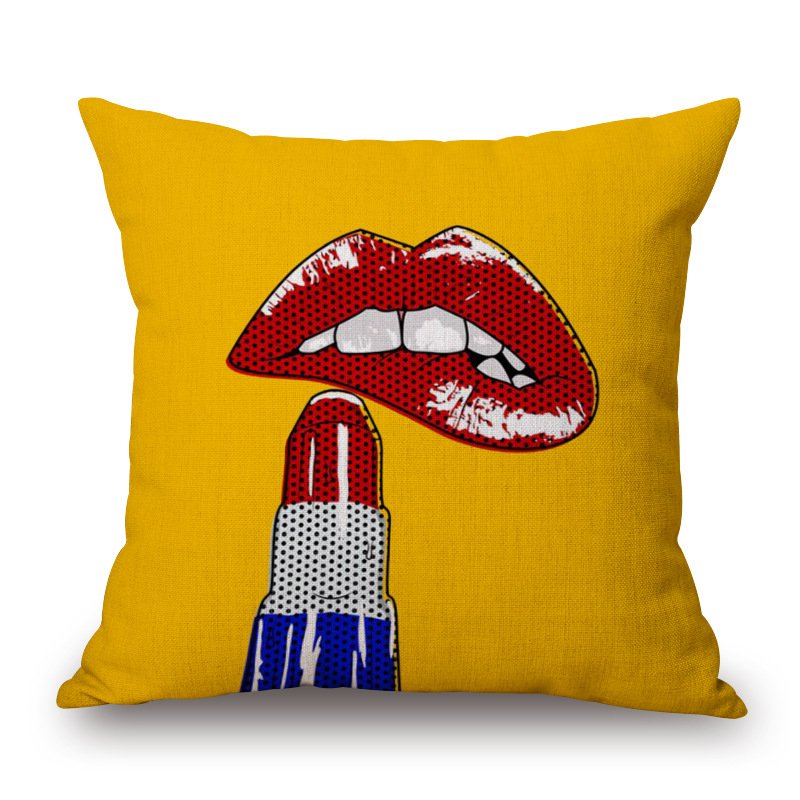 Декоративная подушка Lips Alone Мульти Декоративная подушка Lips Alone Мульти в Челябинске | Loft Concept