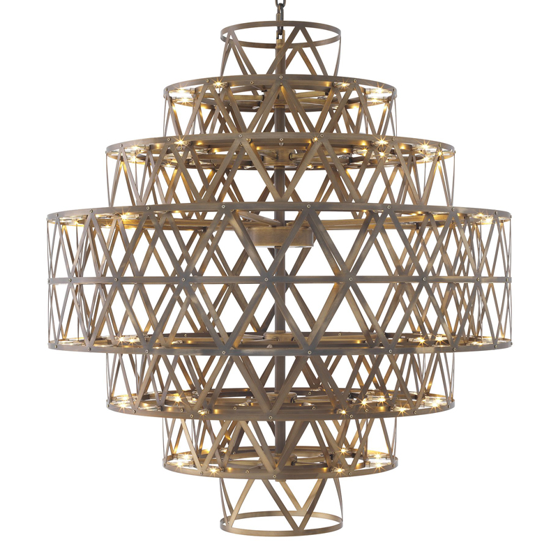 Люстра Eichholtz Chandelier Clinton brass Латунь Античная полированная Люстра Eichholtz Chandelier Clinton brass Латунь Античная полированная в Челябинске | Loft Concept