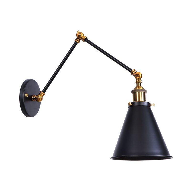 Бра Gloce Cone Shade Loft Industrial Золотой Черный Бра Gloce Cone Shade Loft Industrial Золотой Черный в Челябинске | Loft Concept