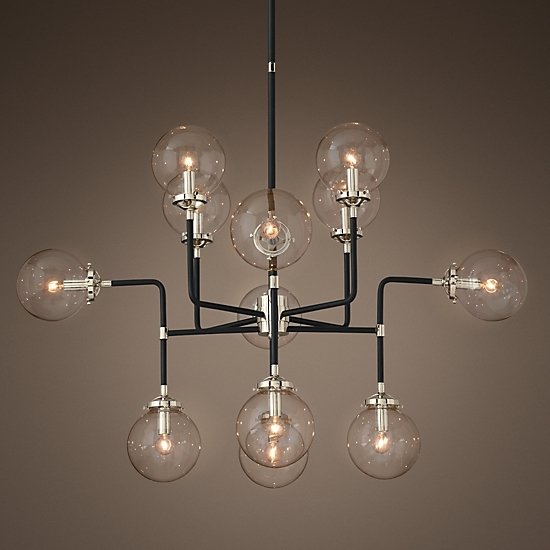 Люстра BISTRO GLOBE CLEAR GLASS SILVER CHANDELIER 12 Черный Серебряный Прозрачное Стекло Люстра BISTRO GLOBE CLEAR GLASS SILVER CHANDELIER 12 Черный Серебряный Прозрачное Стекло в Челябинске | Loft Concept