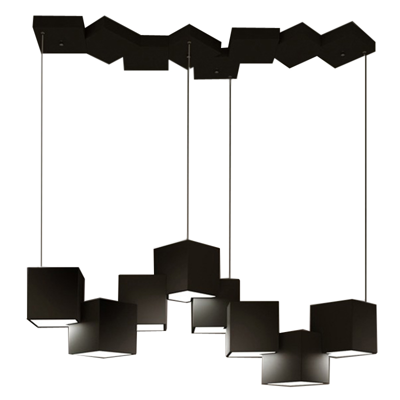 Дизайнерский светодиодный светильник Черный Eight Squares Lamp Черный Дизайнерский светодиодный светильник Черный Eight Squares Lamp Черный в Челябинске | Loft Concept