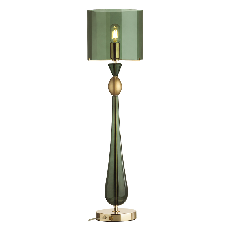 Настольная лампа Roser Green Table Lamp Зеленый Золотой Настольная лампа Roser Green Table Lamp Зеленый Золотой в Челябинске | Loft Concept