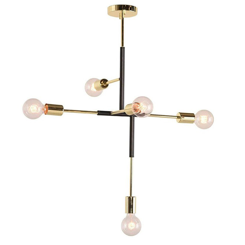 Люстра Atomium Chandelier black Золотой Черный в Челябинске | Loft Concept 