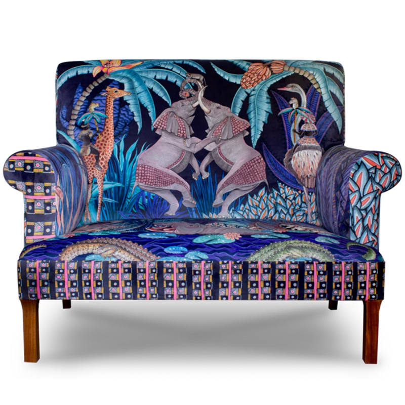 Диван Ardmore Design Sabie Sofa in Tanzanite Синий Тропический Орнамент Синий Диван Ardmore Design Sabie Sofa in Tanzanite Синий Тропический Орнамент Синий в Челябинске | Loft Concept