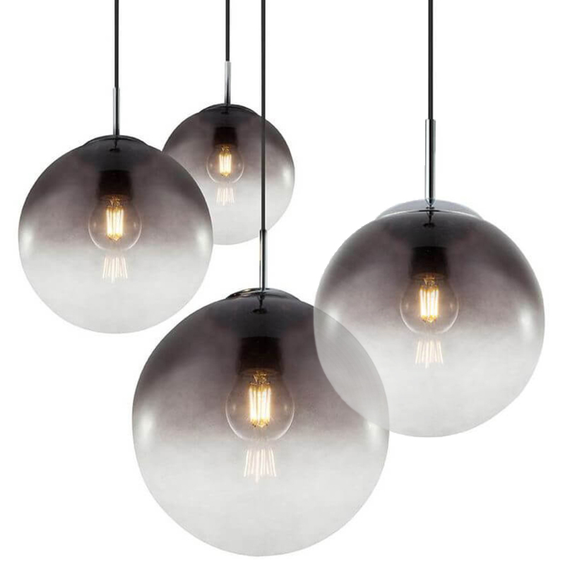 Светильник Ball Sunrise Pendant lamp smok 1 плафон Стекло Смок Хром Светильник Ball Sunrise Pendant lamp smok 1 плафон Стекло Смок Хром в Челябинске | Loft Concept