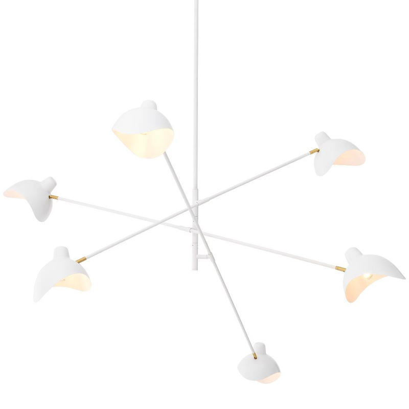 Люстра Eichholtz Chandelier Meryll White Латунь Античная полированная Белый Люстра Eichholtz Chandelier Meryll White Латунь Античная полированная Белый в Челябинске | Loft Concept